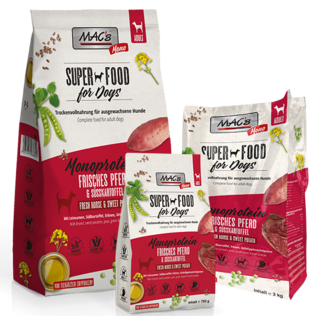 MACs Superfood for Dogs Adult koiran kuivaruoka Mono Hevonen - Erikoiskuivaruoat - 4027245903640 - 1